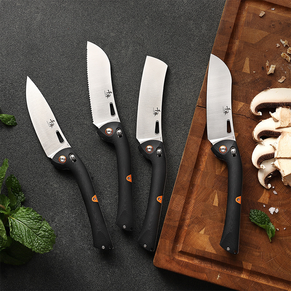 SENBON YP-01 Folding Chef Knife Outdoor Portable knife 440 steel+G10 handle