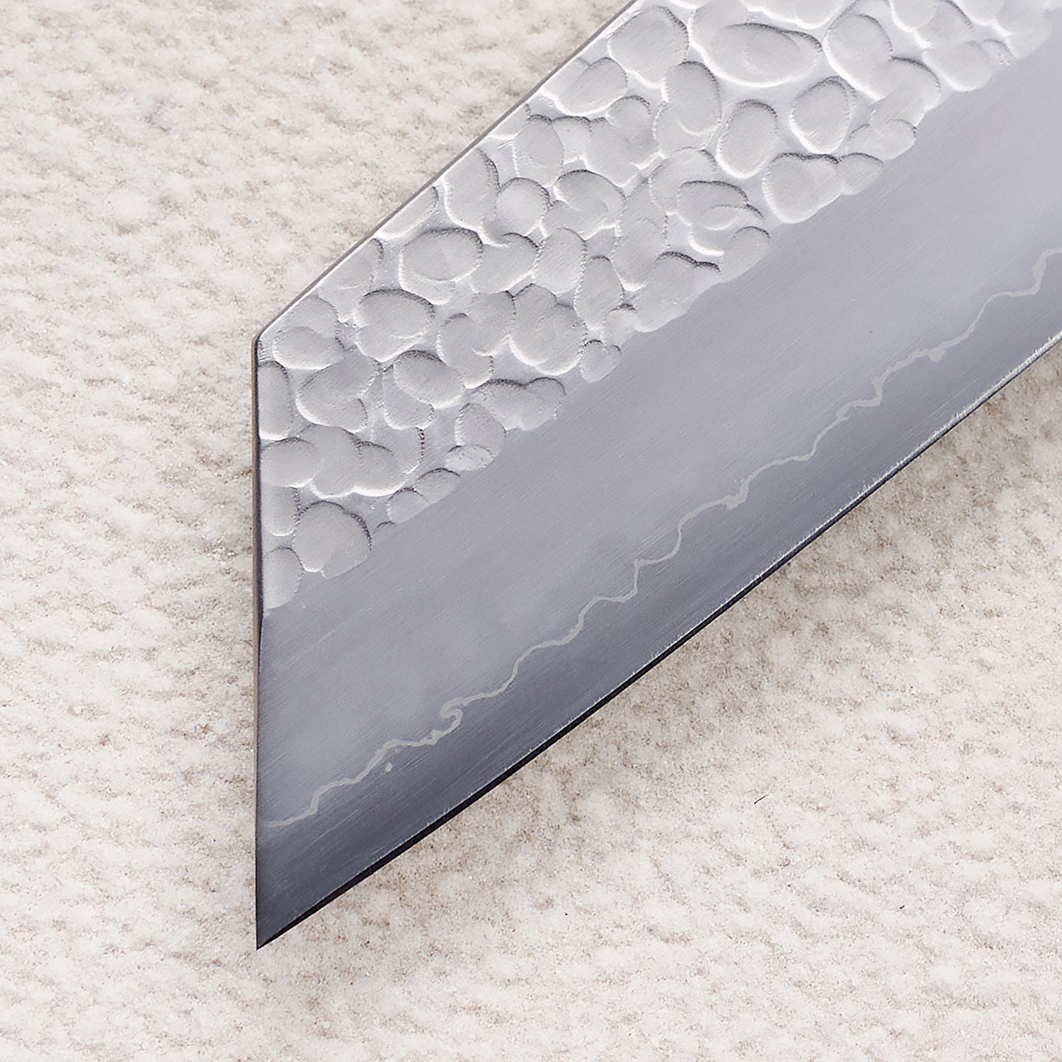 Hammered Ginsan (Silver Steel #3) Bunka Knife with Colored Wood Handle 彩木锤纹银三厨房刀(文化刀)
