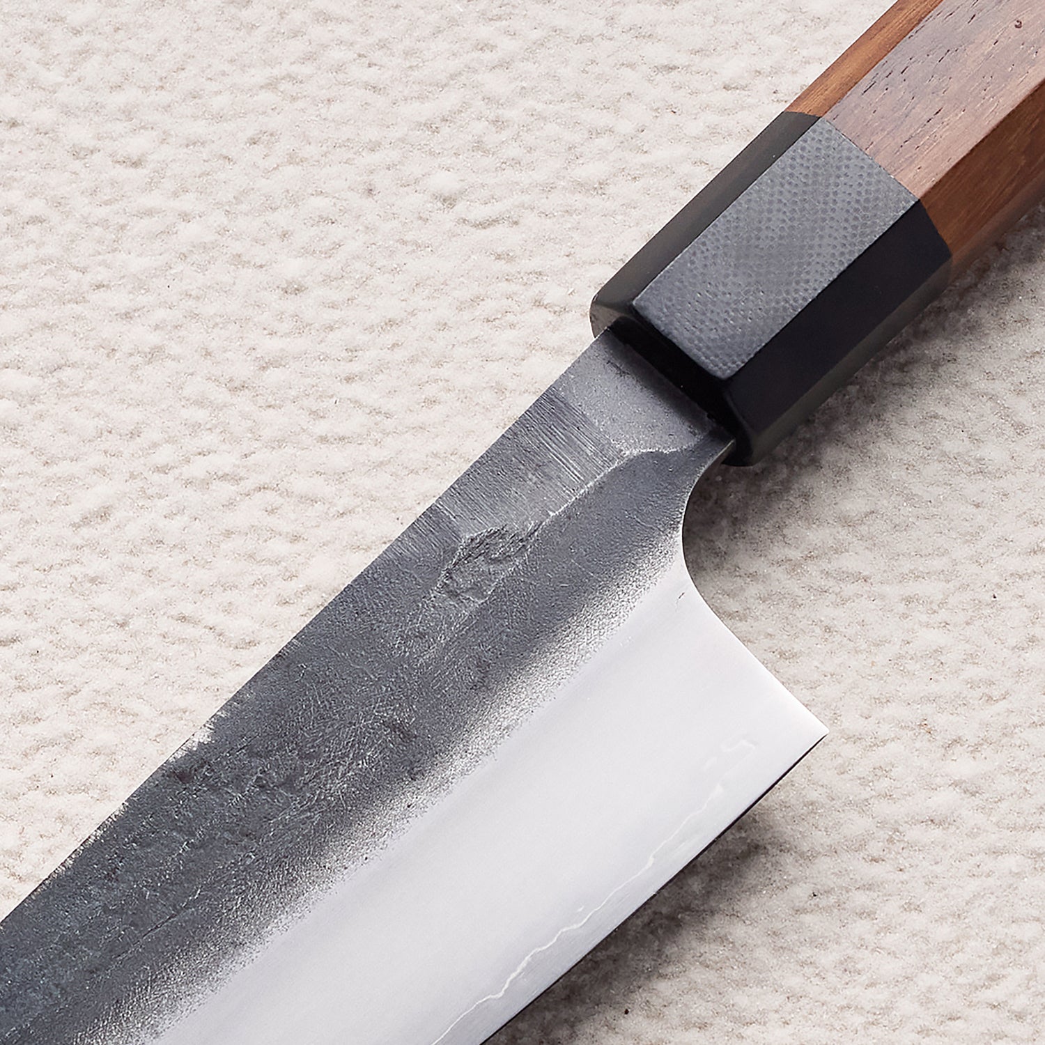 Forged Damascus Kitchen Knife with Ebony Wood Handle 黑檀锻打大马士革厨房刀