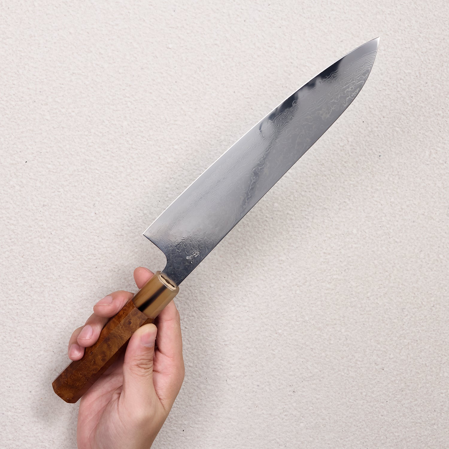 VG10 Damascus Kitchen Knife with Maple Burl Handle