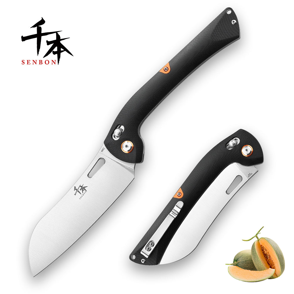 SENBON YP-01 Folding Chef Knife Outdoor Portable knife 440 steel+G10 handle